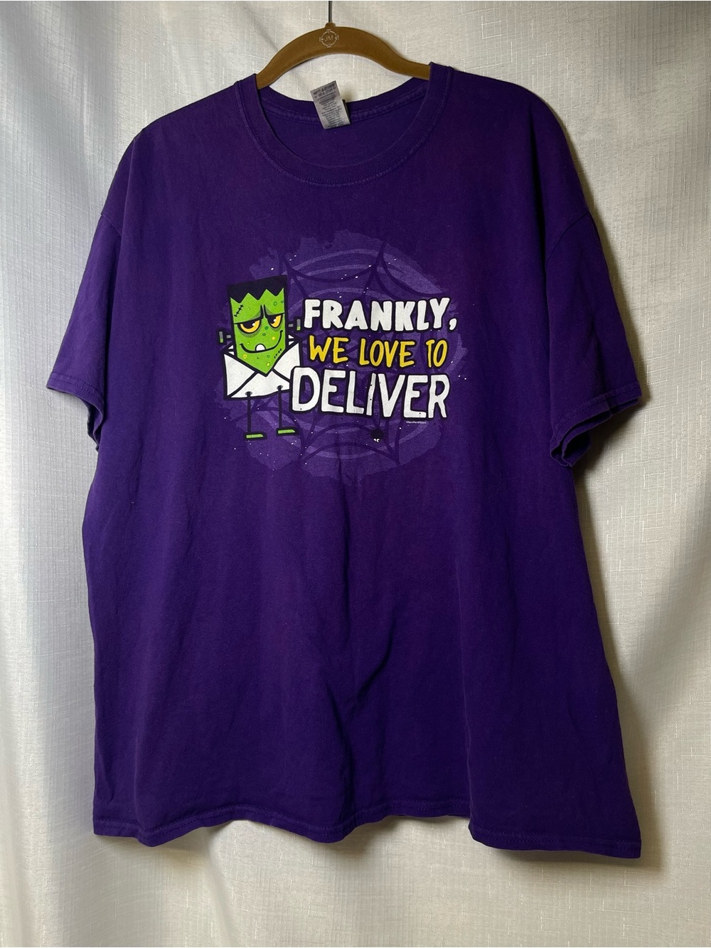 Halloween Frankenstein Custom TShirt Purple Size XL Unisex Unique Streetwear Y2K